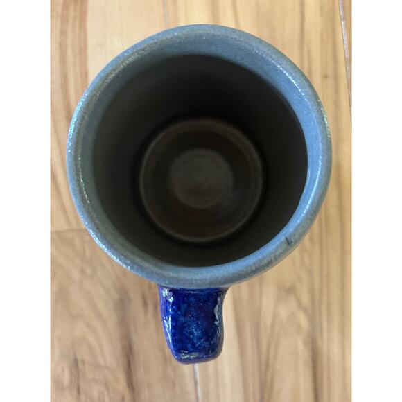 West Germany- stoneware mug- ceramic, blue colors, height approx. 5.25" - Picture 5 of 8